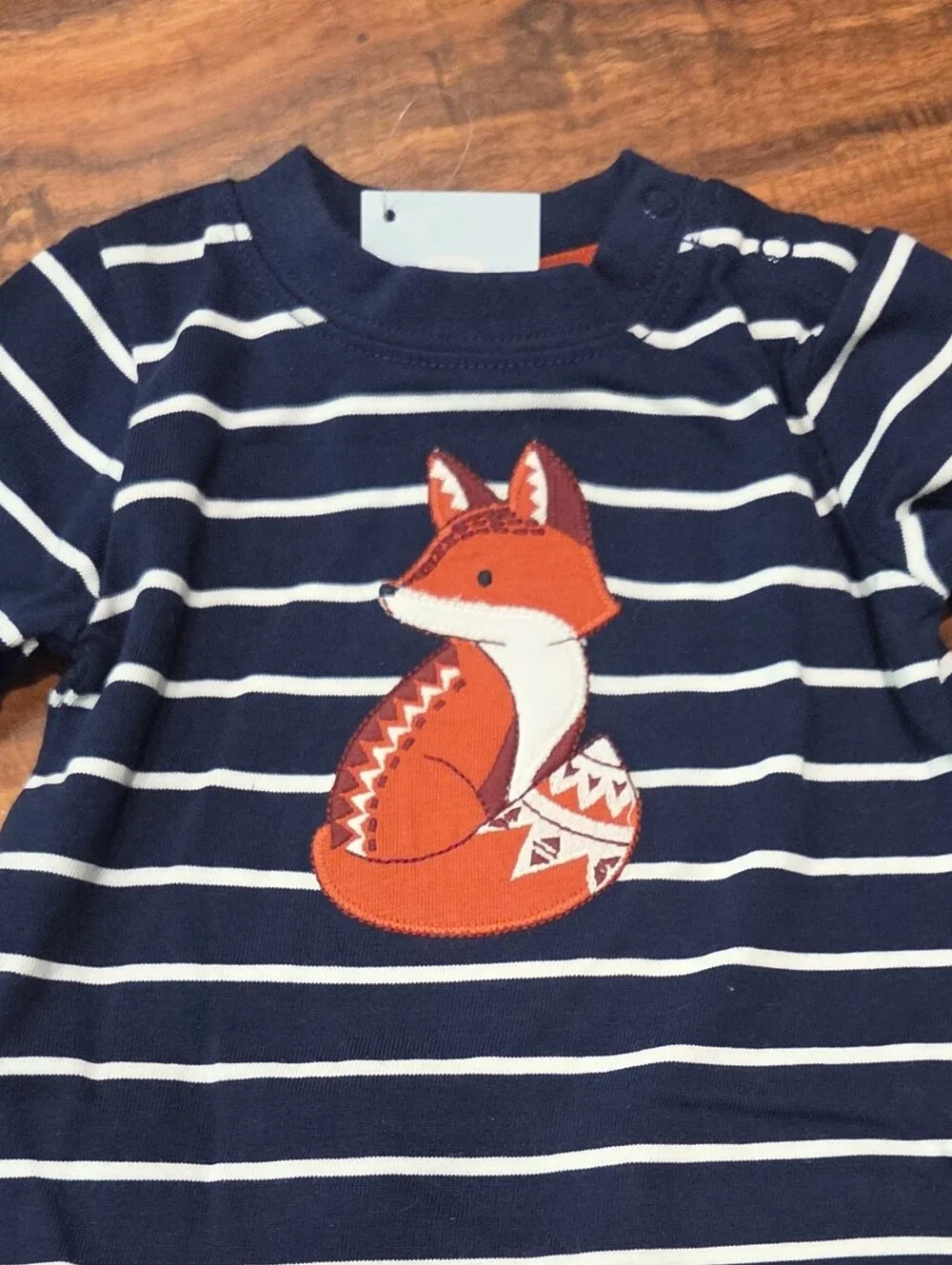 Gymboree NWT 3-6 Months Navy Striped Fox Romper, Bodysuit and Fox Sweater Hat